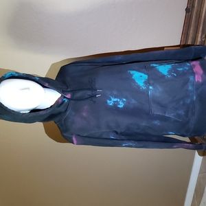 Hollister paint spattered black hoodie (0331) 💥